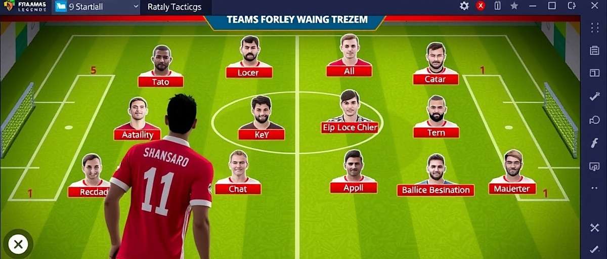 Indian FIFA Legends strategy guide showing team formation and tactics